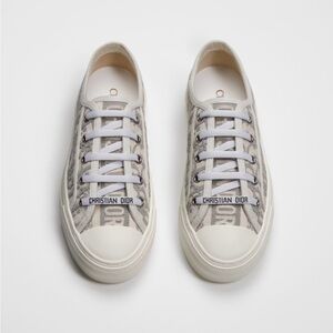 Dior Gray Stone Walk'n'Dior Sneakers Size 38.5 Box and accessories included